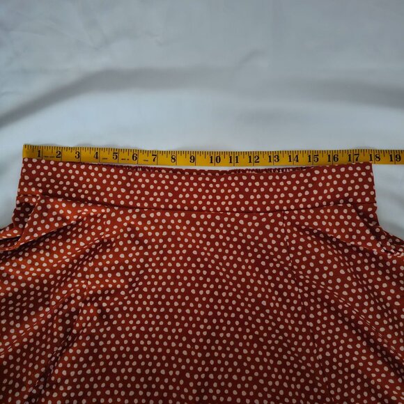 Torrid Brown Dot Silky Smooth Stretch-Satin Slip Midi Skirt Women's Plus Size 0 - Picture 11 of 12